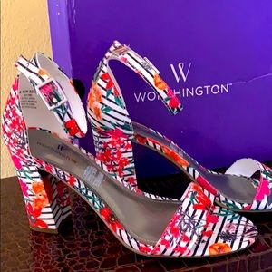Worthington Wor Beckwith 6.5 print. Block heel